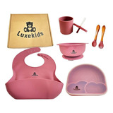 Luxekids Juego De 6 Utensilios De Silicona Para Bebes, Con P