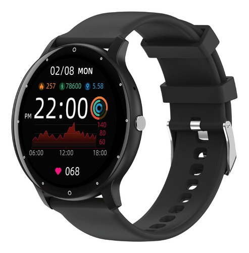 Smartwatch Deportivo Reloj Inteligente Zl02d Llamadas Tactil Malla Negro