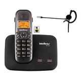 Kit Aparelho Telefone Fixo Sem Fio 2 Linhas Com Bina Headset