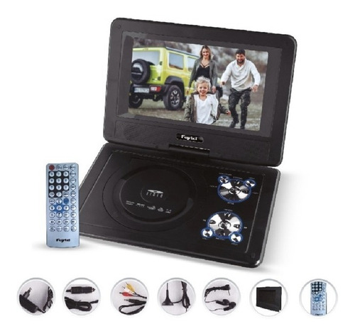 Mini Dvd + Tv Televisor Portátil Color, Usb, Sd, 220v/12v