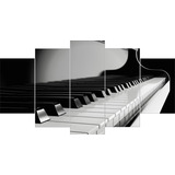 Quadro Mosaico 5 Peças Para Sala Pianista Piano Musicas