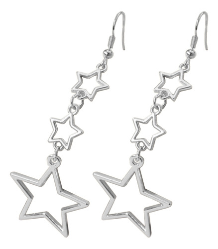 Pendientes Largos Con Forma De Estrella En Forma De Gancho P