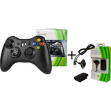 Controle Manete Sem Fio + Kit Bateria Compatível C/ Xbox 360