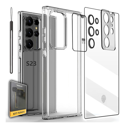 Kit Funda Transparente Para Serie Samsung Galaxy S +micas Hd