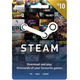 Tarjeta Steam Wallet 10 Usd Us Entrega En Minutos