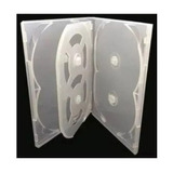 Estojo Capa Box Case Dvd Sextuplo Transparente 14 Mm - 6 Pçs