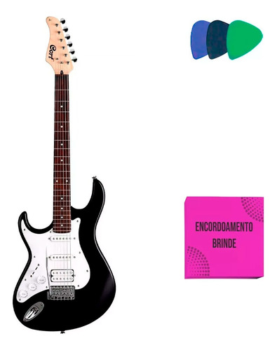 Guitarra Cort Stratocaster Canhoto G110 Bk Hss 