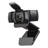 Webcam Full Hd Logitech C920s Com Microfone Embutido  Preto