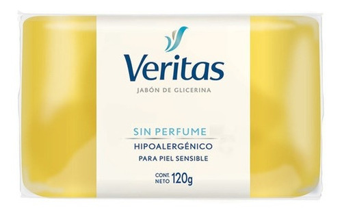Veritas Jabón Barra Glicerina Sin Perfume Piel Sensible 120g