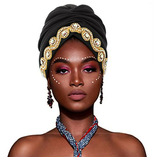 Yeilhile - Turbante De Cristal Africano Con Diamantes De Imi