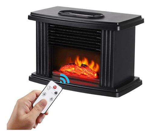 Calefactor Mini Chimenea Eléctrica Estufa Con Control 1000w