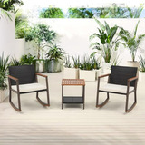 Conjunto De Muebles De Exterior De Mimbre Yangming 3 Piezas 