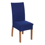 Capa Protetora Cobre Cadeira De Jantar Azul Anti Pó Sujeira