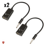 Cable Splitter Adaptador Microfonos Audífono Celular X 2 Und