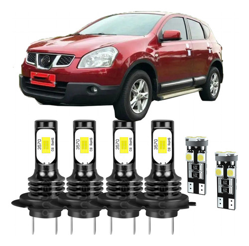 Faro Led Superblanco H7 Para Nissan Qashqai 2007-2013