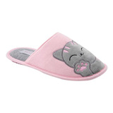 Pantuflas Mujer Comodas Bonitas Rosa Shosh Confort 1704