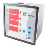 Amperímetro + Voltímetro Digital Trifásico Huyu 