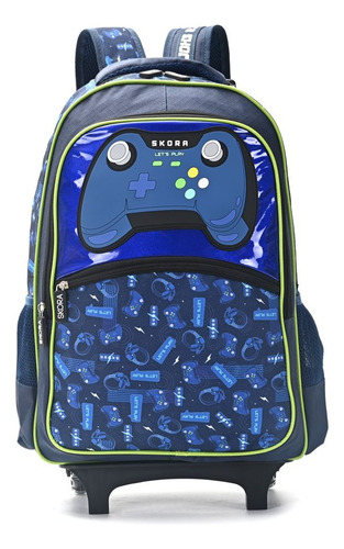 Mochila Carro Play Gamer Joystick 18p Skora - Sharif Express Diseño De La Tela Liso