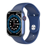 Smartwatch Iwo Series 7 W27 Pro 1.75  Caja 44mm De  Aleación  Azul, Malla  Azul De  Silicona