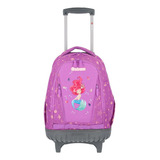 Mochila C/carro X Trem Cross Premium Escolar Color Violeta