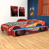 Cama Infantil Rayo Mcqueen 1 Plaza Y 1/2 - 1mt Carro Cama