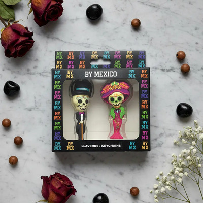  Dúo De Llaveros 3d  Catrines Felisa Y Florencio By Mexico | Meses sin interés