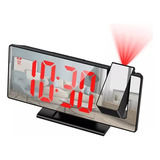 Reloj Despertador Digital Con Proyector De 180° Pantalla Led