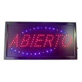 Anuncio Letrero Pubicitario Con Luz Led P/negocio  Abierto 