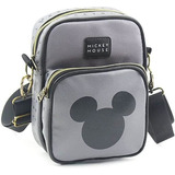 Bolsa Shoulder Bag Disney Mickey Mouse Zona Criativa Cor Cinza-escuro