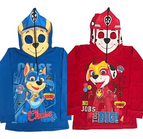 Remeras Mascara Paw Patrol Patrulla Canina Chase Marshall