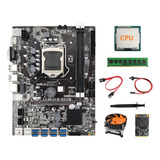 Placa Base Minera B75 Btc, 8 X Usb 3.0, Cpu Aleatoria, Ddr3,