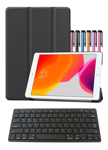 Kit Capa+ Teclado+ Película+ Caneta Para iPad 9 Geração