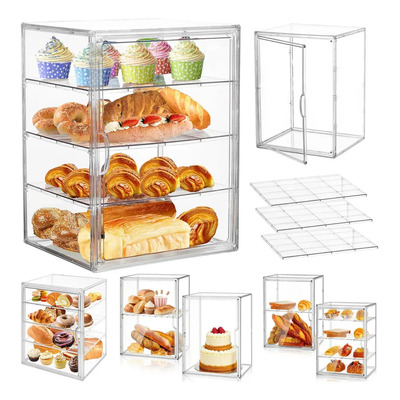 Cajas De Transparente Panera Grande Panera Acrilico+3 Baldas | Envío gratis