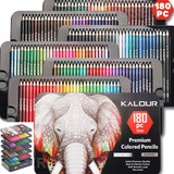 Lápices De Dibujo Colores Profesional Escolar Estuche 180pcs