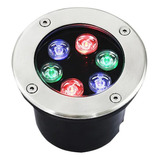 Luminario Led Empotrable Exterior Acero Inox Rgb 6w Boomer