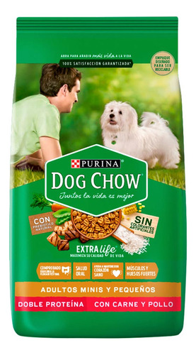 Dog Chow Adulto Mini Y Pequeño Sin Colorante X 21 + 3 Kg