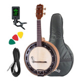 Banjo Rozini Elétrico Rj14 El C/ Capa Acolchoada + Kit