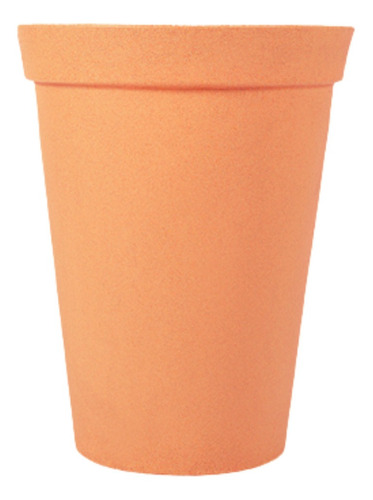 Vaso Plantas Cônico C/ Borda Atenas 66 Cm Terracota - Afort