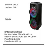 Parlante Torre Bluetooth Daewoo Luces Led