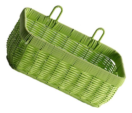 Elegante Organizador De Cesta De Pared Con Asa Para Verde