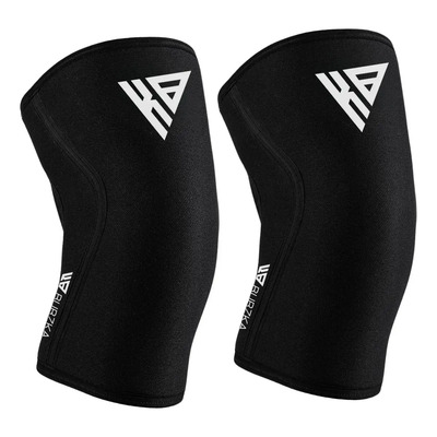 Rodilleras Neopreno Crossfit 7mm Compresion Gym Burzka Color Negro Talla M | Envío gratis