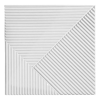 Promo! 5m2 (20pza) Panel Muro Decorativo 3d Pvc Color Blanco D168 | Meses sin interés