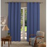 Cortina Blackout Blecaute Pvc Corta Luz 2,80 X 2,80 Sala Cor Azul-escuro