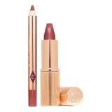 Mini Pillow Talk Lipstick & Liner Set Charlotte Tilbury Acabado Mate Color Pillow Talk Medium