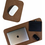 Mouse Pad + Desk Pad Para Escritorio Cuero Vegano Premium