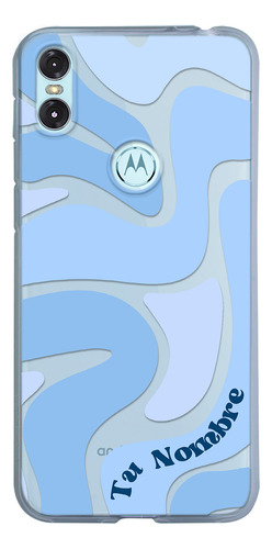 Funda Para Motorola Para Mujer Curvas Azul Con Tu Nombre