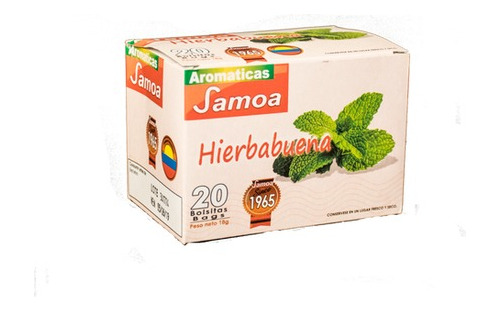 Aromática Samoa Hierbabuena X20 - g a $22