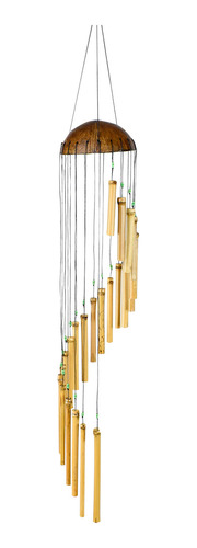 Mensageiro Sino Dos Ventos Caracol Grande Bambu Decoração