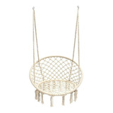 Poltrona Pendurar Balanço Suspenso Macrame 80cm G C/almofada