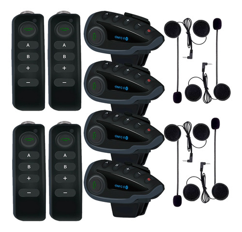 Intercomunicador Inalámbrico Moto Gadnic Kit X4 Bluetooth